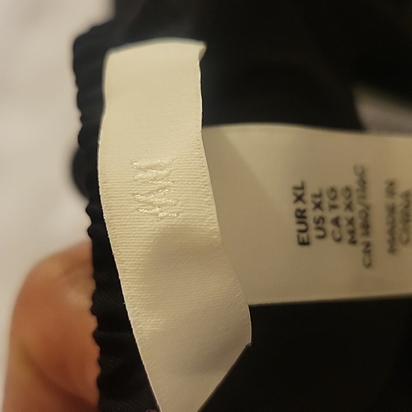 H & M Black Satin Halter with Rhinestone Neck Strap, Size: XL, NWT - Picture 11 of 11